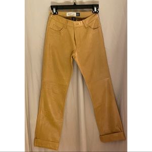 GAP Vintage Yellow Genuine Leather Pants | Size 1